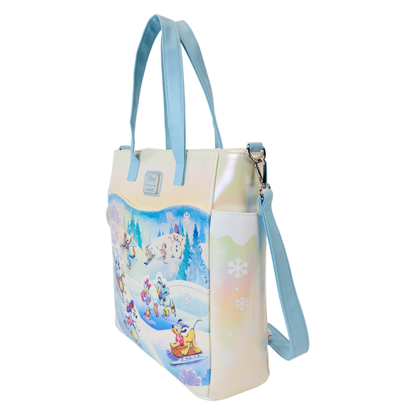 Loungefly Disney Mickey & Friends Winter Wonderland Scene Convertible Backpack & Tote Bag