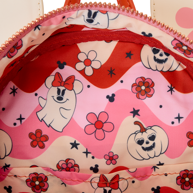 Loungefly Disney Minnie Mouse Floral Ghost Cosplay Light Up Glow Mini Backpack