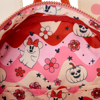 Loungefly Disney Minnie Mouse Floral Ghost Cosplay Light Up Glow Mini Backpack