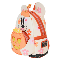 Loungefly Disney Minnie Mouse Floral Ghost Cosplay Light Up Glow Mini Backpack