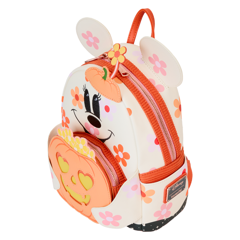 Loungefly Disney Minnie Mouse Floral Ghost Cosplay Light Up Glow Mini Backpack