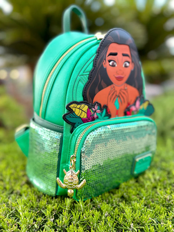 Loungefly Disney Moana Heart of Te Fiti Sequins Mini Backpack - Leo's Treasure Box