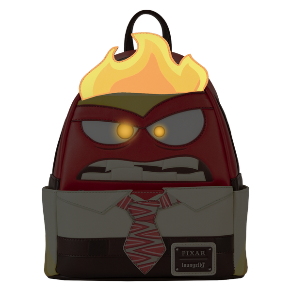 Loungefly Disney Pixar Inside Out Exclusive Anger Cosplay Light Up Glow Mini Backpack - Leo's Treasure Box