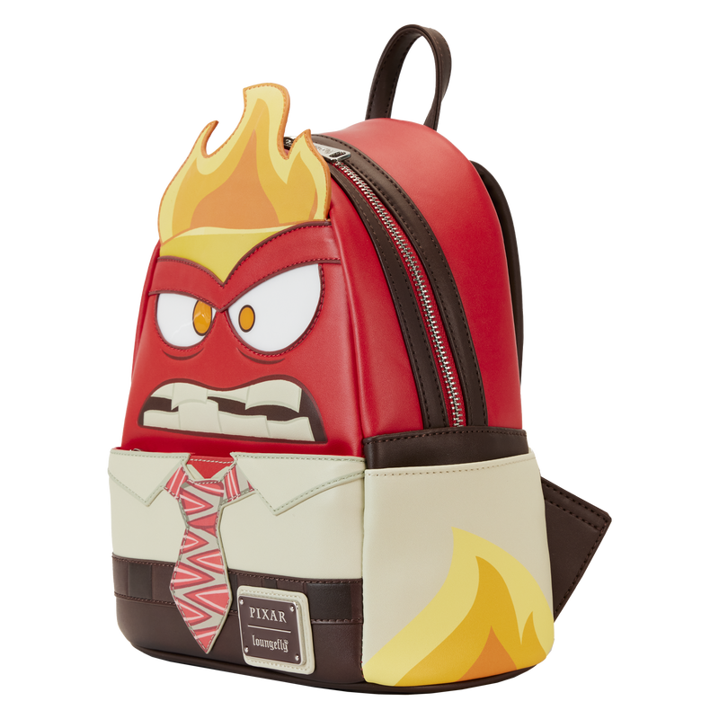 Loungefly Disney Pixar Inside Out Exclusive Anger Cosplay Light Up Glow Mini Backpack