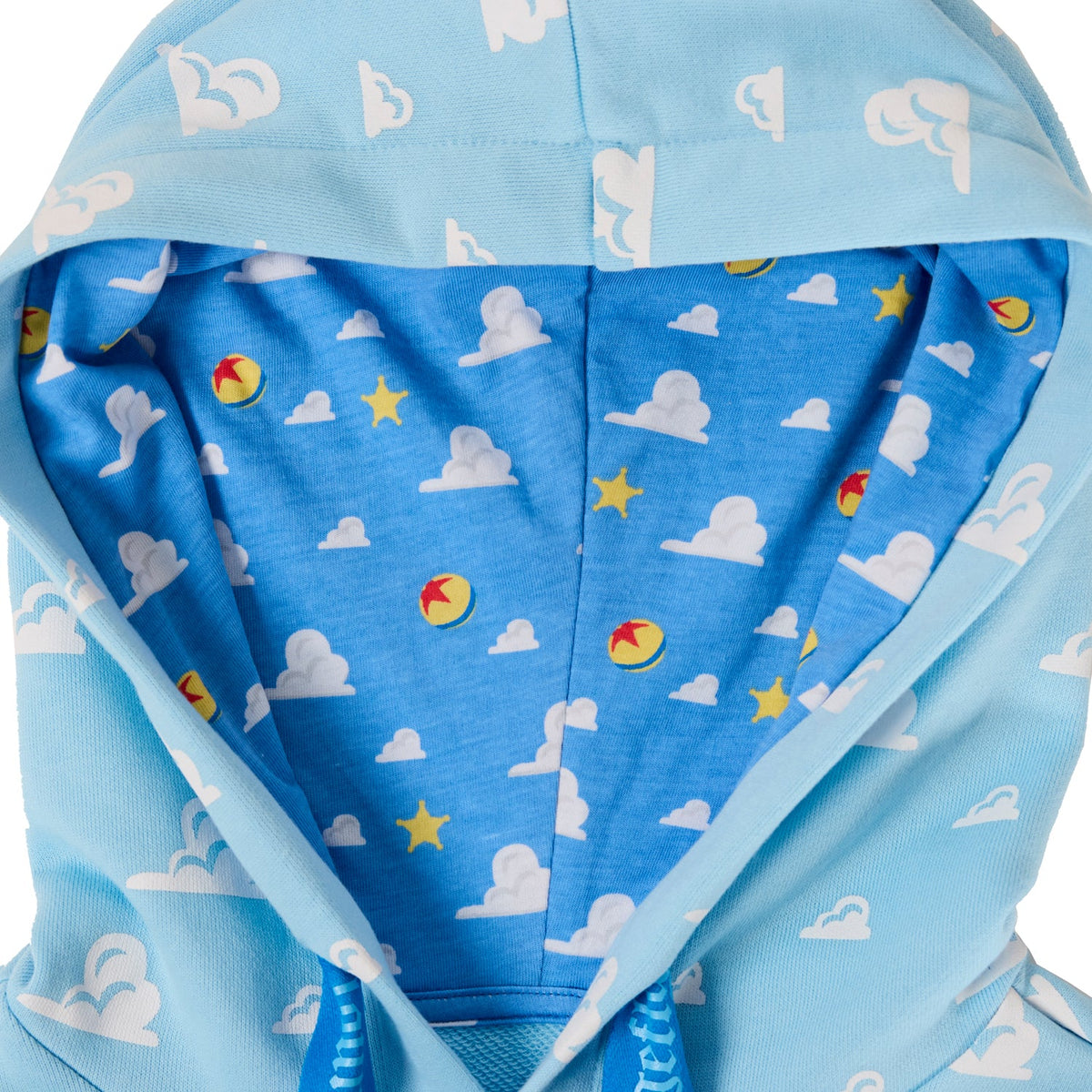 Loungefly Toy Story hoodie showcasing Pixar favorites in a playful hero vs villain style