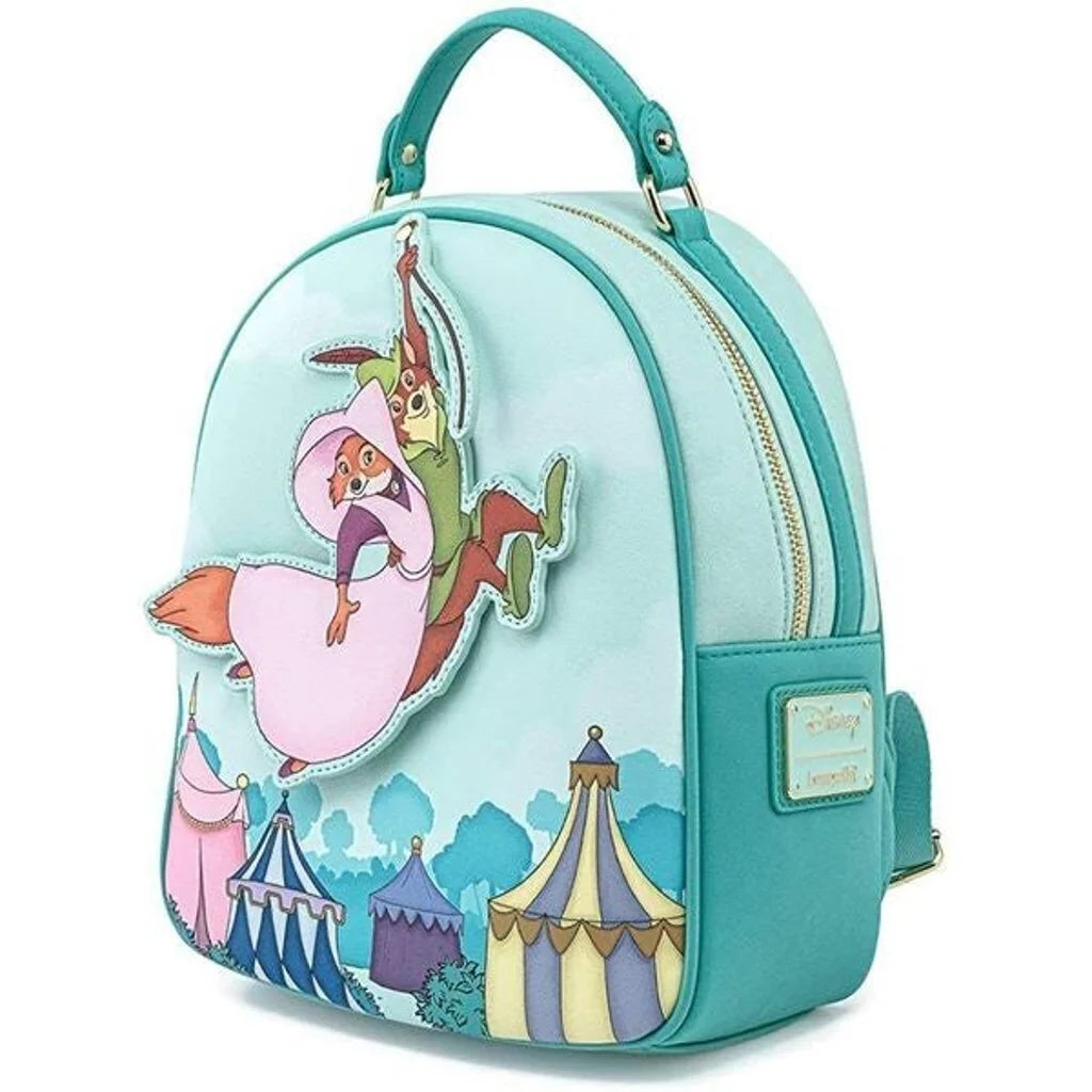 Loungefly Disney Robin Hood Rescues Maid Marian Mini Backpack