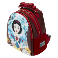 Loungefly Disney Snow White Classic Apple Quilted Velvet Mini Backpack