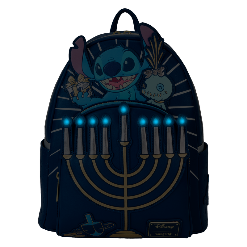 Loungefly Disney Stitch Hanukkah Menorah Light Up Mini Backpack