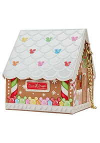 Loungefly Disney Stitch Shoppe Minnie Mouse Gingerbread House Crossbody Bag