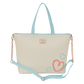 Loungefly Disney Stitch and Angel tote crossbody bag showcasing a love-inspired print and structured silhouette