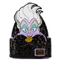 Loungefly Disney The Little Mermaid 35th Anniversary Exclusive Ursula Sequin Cosplay Mini Backpack