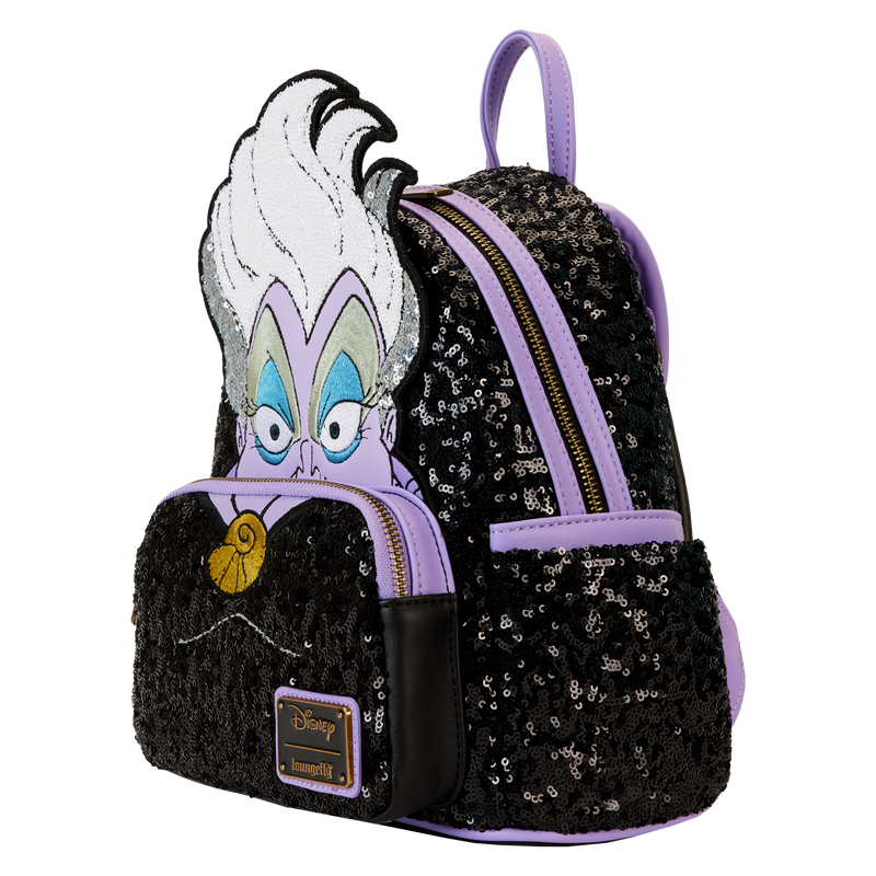 Loungefly Disney The Little Mermaid 35th Anniversary Exclusive Ursula Sequin Cosplay Mini Backpack