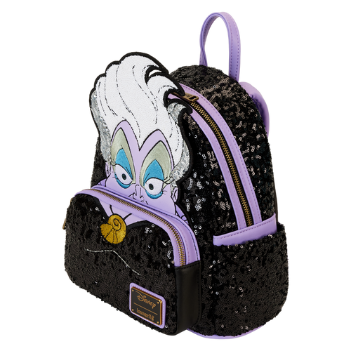 Loungefly Disney The Little Mermaid 35th Anniversary Exclusive Ursula Sequin Cosplay Mini Backpack