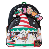 Loungefly Disney The Nightmare Before Christmas Candy Cane Carousel Glow Mini Backpack