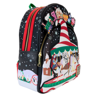 Loungefly Disney The Nightmare Before Christmas Candy Cane Carousel Glow Mini Backpack