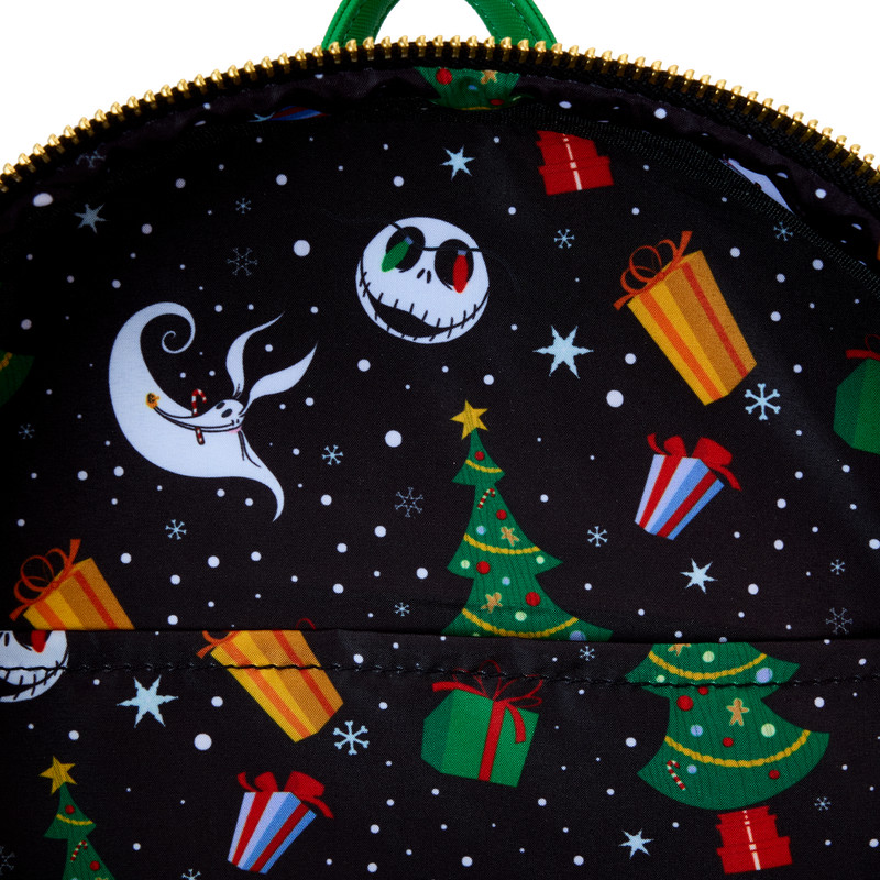 Loungefly Disney The Nightmare Before Christmas Candy Cane Carousel Glow Mini Backpack