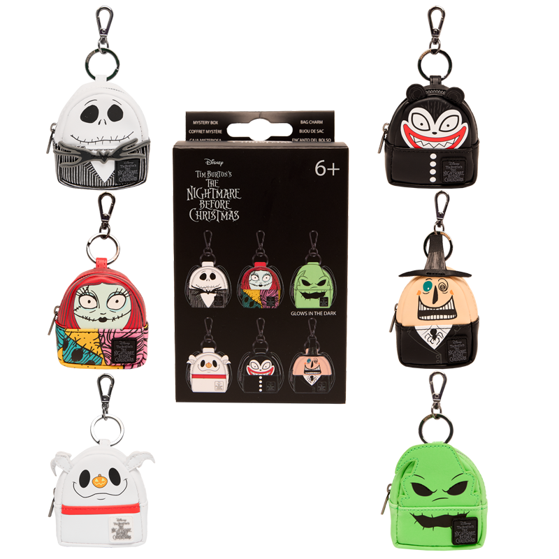 Set of keychains inspired by characters from 'The Nightmare Before Christmas' 