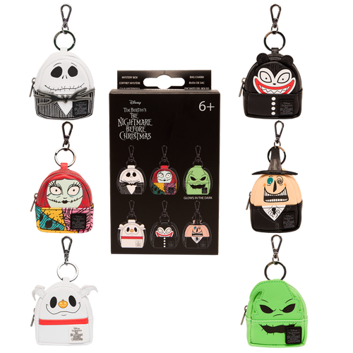 Set of keychains inspired by characters from 'The Nightmare Before Christmas' 