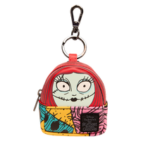 Loungefly Sally mini backpack charm with stitched patchwork pattern inspired by her classic dress from The Nightmare Before Christmas
