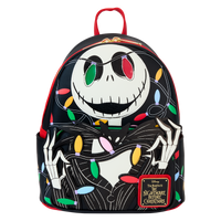 Loungefly Disney The Nightmare Before Christmas Jack Wrapped In Lights Light Up Glow Mini Backpack