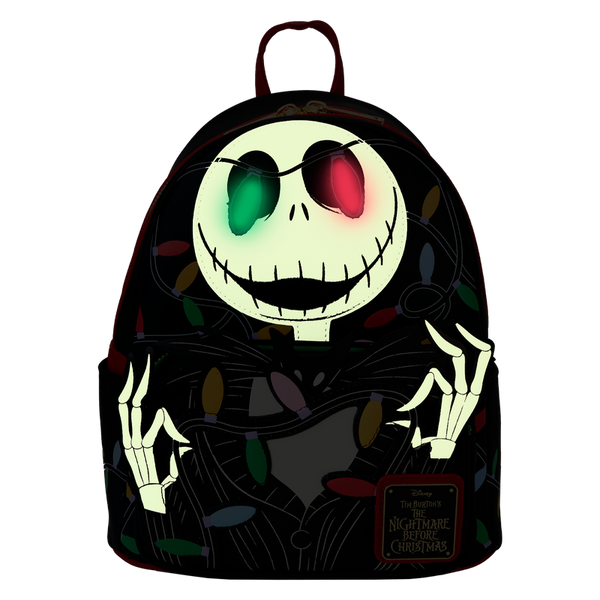 Loungefly Disney The Nightmare Before Christmas Jack Wrapped In Lights Light Up Glow Mini Backpack - Leo's Treasure Box