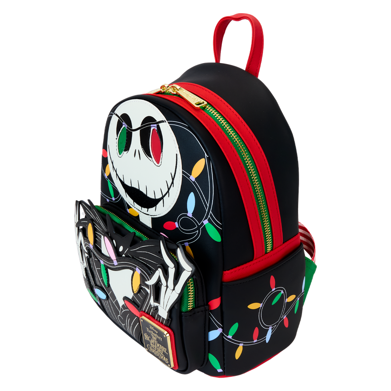 Loungefly Disney The Nightmare Before Christmas Jack Wrapped In Lights Light Up Glow Mini Backpack