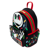 Loungefly Disney The Nightmare Before Christmas Jack Wrapped In Lights Light Up Glow Mini Backpack - Leo's Treasure Box