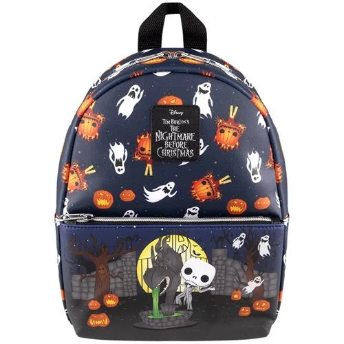 Loungefly Disney The Nightmare Before Christmas This is Halloween All-Over Print Pop Mini Backpack
