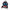 Backpack designed like a character with a bow tie on a white background