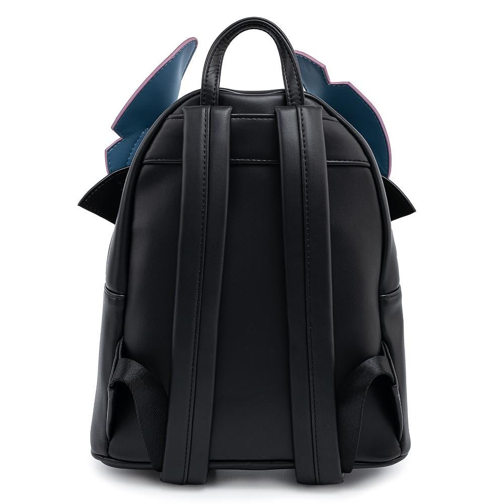 Black backside of the backpack 