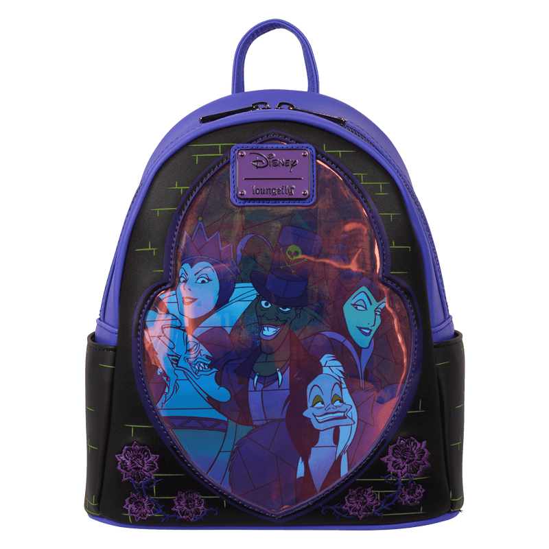 Backpack with Disney Villains design on a white background