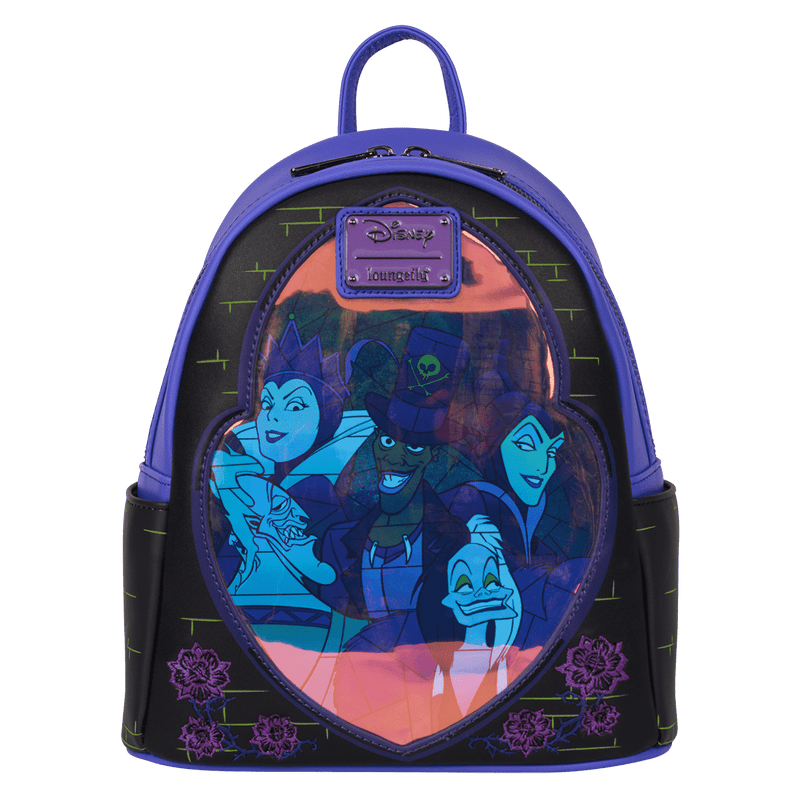 Backpack with Disney Villains design on a white background