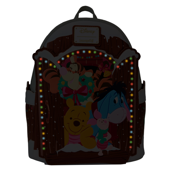 Loungefly Disney Winnie The Pooh & Friends Christmas Greetings Light Up Mini Backpack