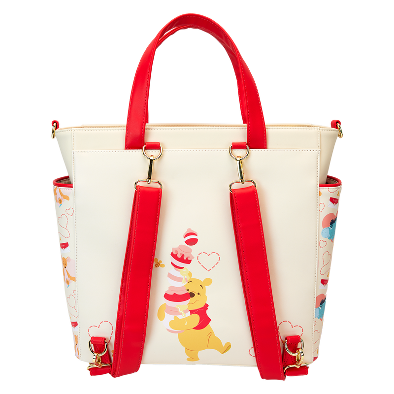 Loungefly Disney Winnie The Pooh & Friends Hearts Convertible Backpack & Tote Bag - Leo's Treasure Box