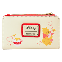 Loungefly Disney wallet showcasing Pooh and Piglet sharing a sweet love letter illustration, a heartfelt accessory for any fan.