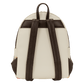 Backpack with brown straps on a white background