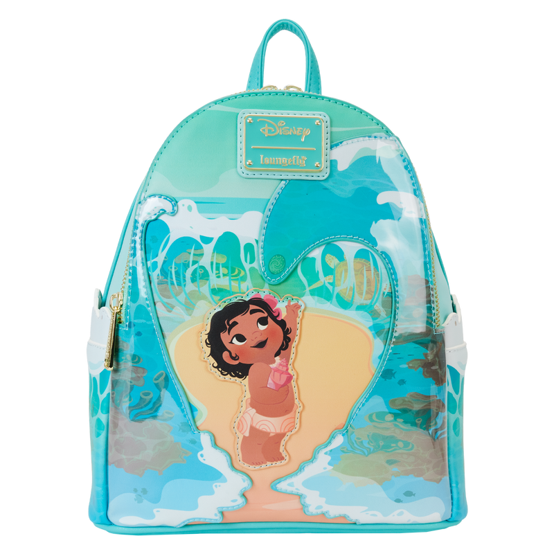 Loungefly Disney Young Moana Ocean Waves Glow Mini Backpack