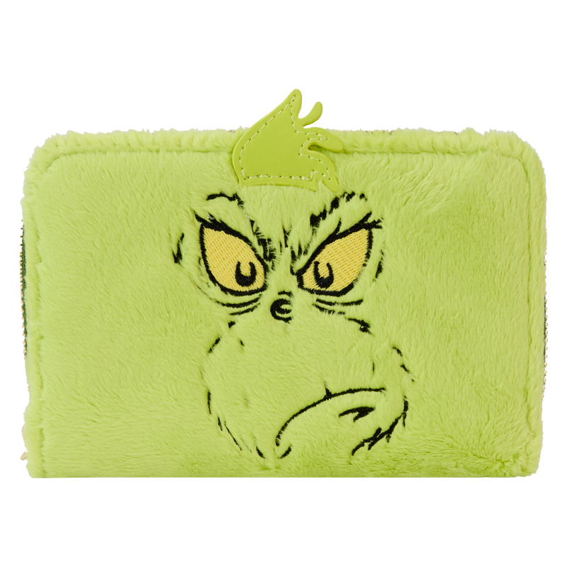 Loungefly Dr. Seuss' How The Grinch Stole Christmas! Plush Cosplay Glow Zip Around Wallet - Leo's Treasure Box