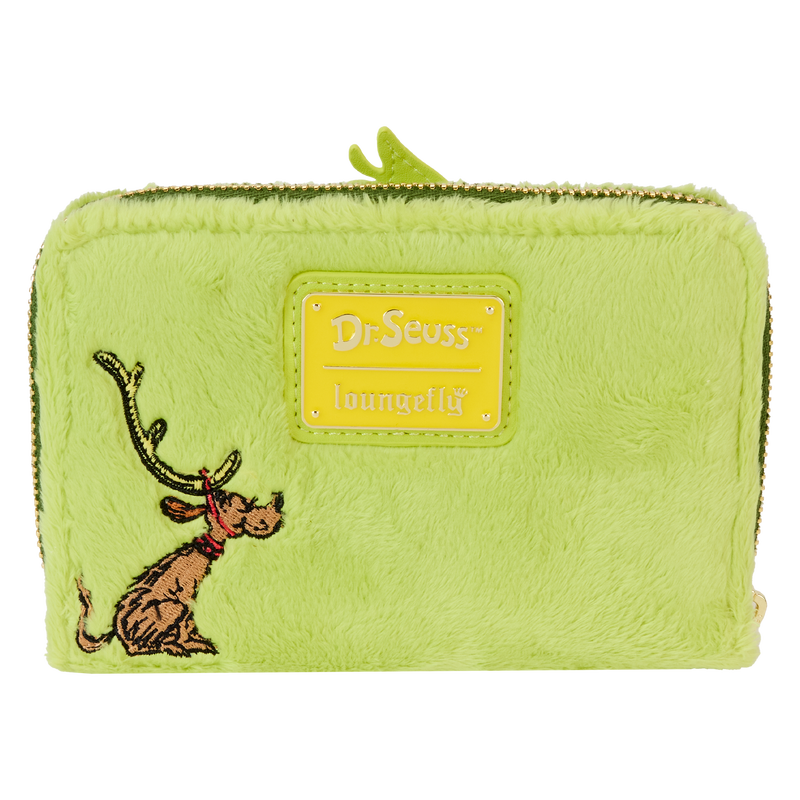 Loungefly Dr. Seuss' How The Grinch Stole Christmas! Plush Cosplay Glow Zip Around Wallet - Leo's Treasure Box