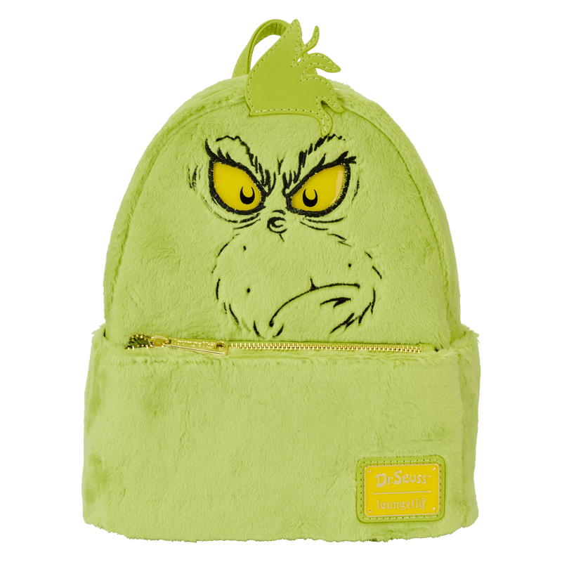 Loungefly Dr. Seuss' How The Grinch Stole Christmas! Plush Cosplay Light Up Mini Backpack - Leo's Treasure Box