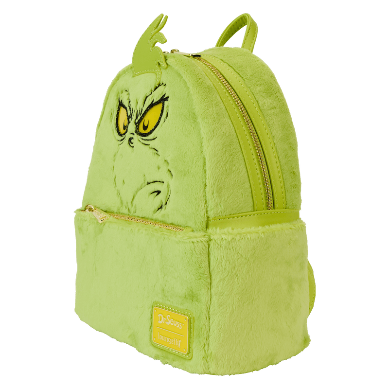 Loungefly Dr. Seuss' How The Grinch Stole Christmas! Plush Cosplay Light Up Mini Backpack - Leo's Treasure Box