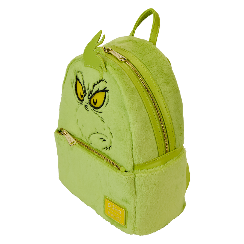 Loungefly Dr. Seuss' How The Grinch Stole Christmas! Plush Cosplay Light Up Mini Backpack - Leo's Treasure Box