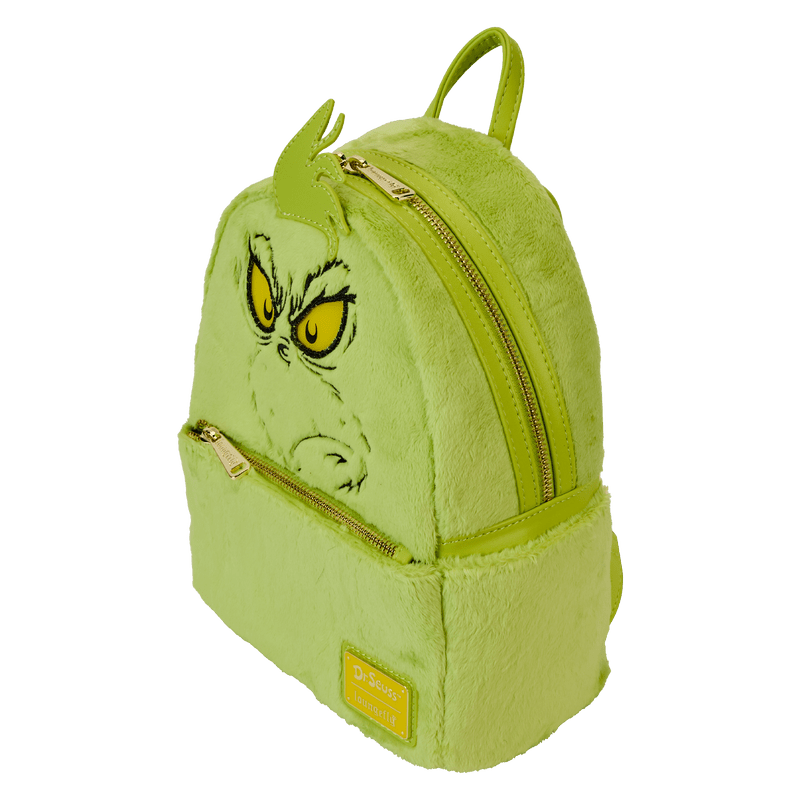 Loungefly Dr. Seuss' How The Grinch Stole Christmas! Plush Cosplay Light Up Mini Backpack - Leo's Treasure Box