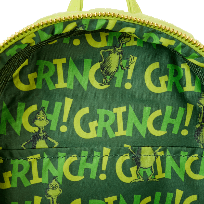 Loungefly Dr. Seuss' How The Grinch Stole Christmas! Plush Cosplay Light Up Mini Backpack - Leo's Treasure Box