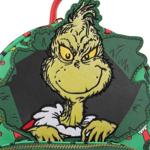 Loungefly Dr. Seuss' How the Grinch Stole Christmas Grinch Christmas Present Mini-Backpack