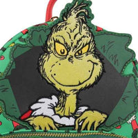 Loungefly Dr. Seuss' How the Grinch Stole Christmas Grinch Christmas Present Mini-Backpack