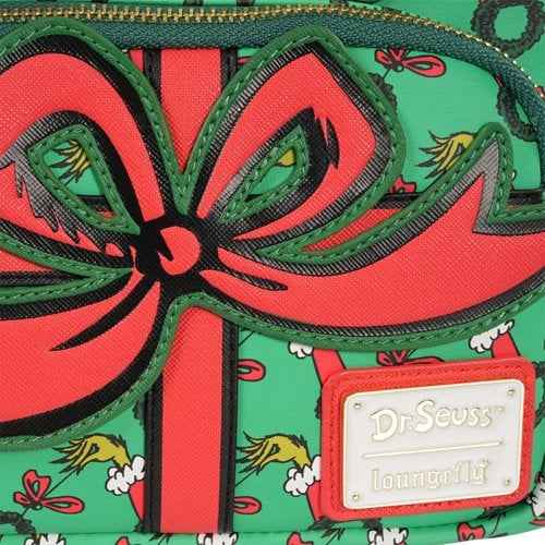 Loungefly Dr. Seuss' How the Grinch Stole Christmas Grinch Christmas Present Mini-Backpack