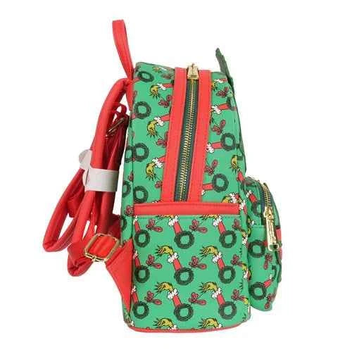 Loungefly Dr. Seuss' How the Grinch Stole Christmas Grinch Christmas Present Mini-Backpack