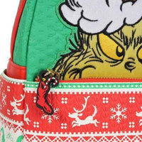 Loungefly Dr. Seuss' How the Grinch Stole Christmas Grinch Christmas Sweater Mini-Backpack