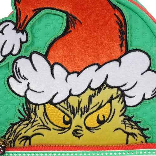 Loungefly Dr. Seuss' How the Grinch Stole Christmas Grinch Christmas Sweater Mini-Backpack